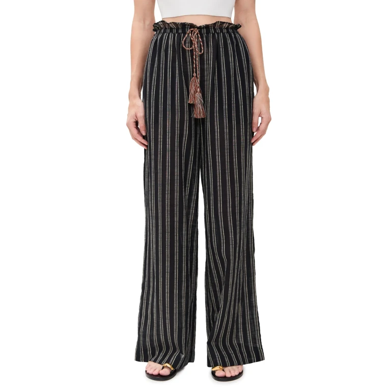 Ulla Johnson Josephine Coverup Pants Noir Stripe S