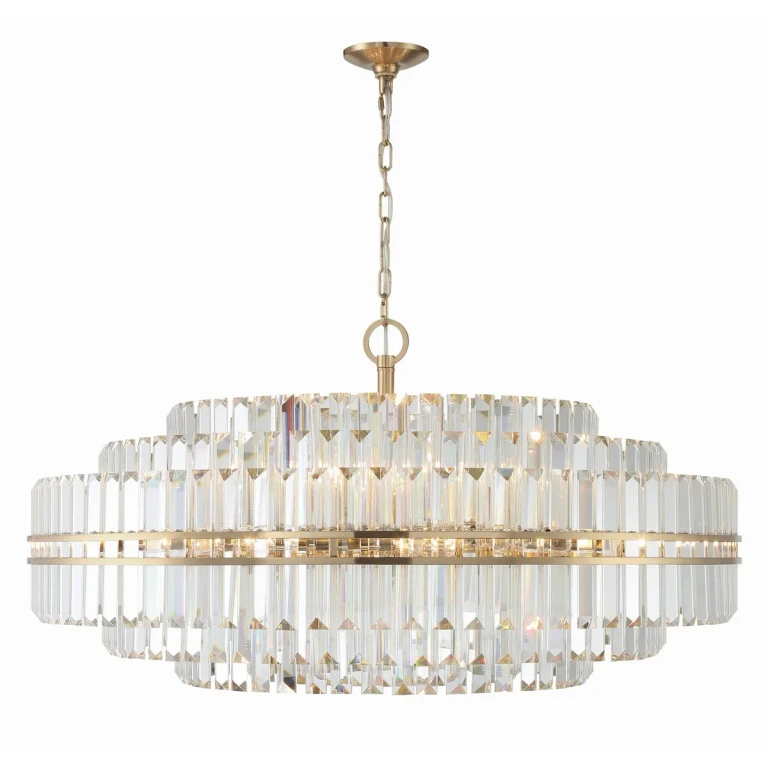 Aged Brass 32 Light Chandelier from the Hayes Collection