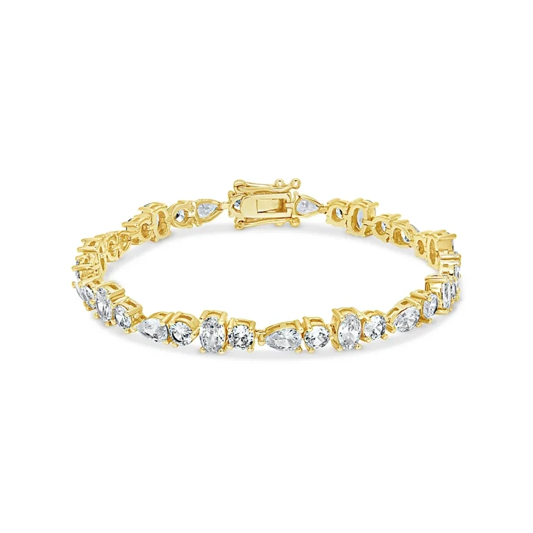 Sterling Forever Billie Cubic Zirconia Flex Bracelet