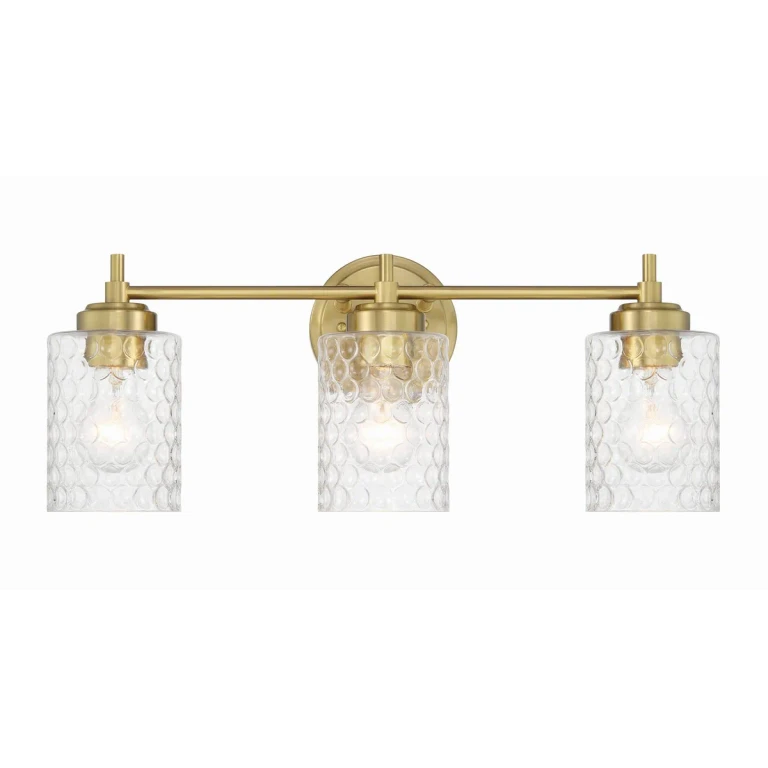 Satin Brass Bathroom Vanity Light from the Claire Collection