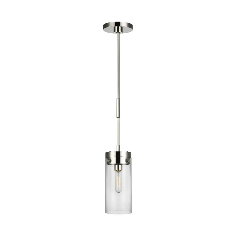 Visual Comfort Studio Garrett Pendant Light in Polished Nickel by Chapman & Myers