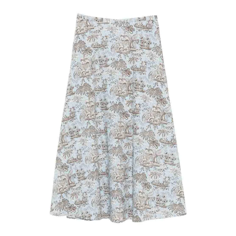 Staud Jupe Midi - Bleu Clair