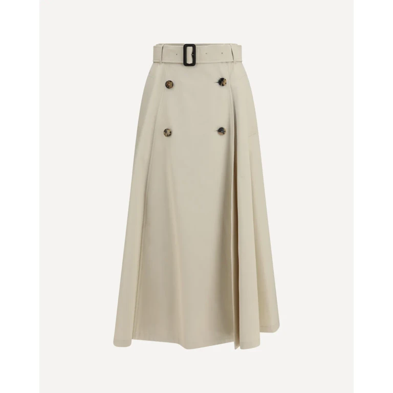 BURBERRY Midi Trench Skirt in gabardine Female 6