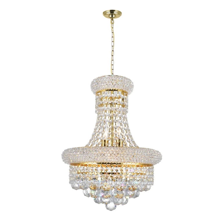 Gold Six Light Chandelier from the Empire Collection