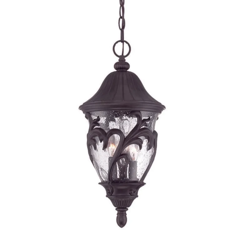Black Coral Three Light Hanging Lantern from the Capri Collection