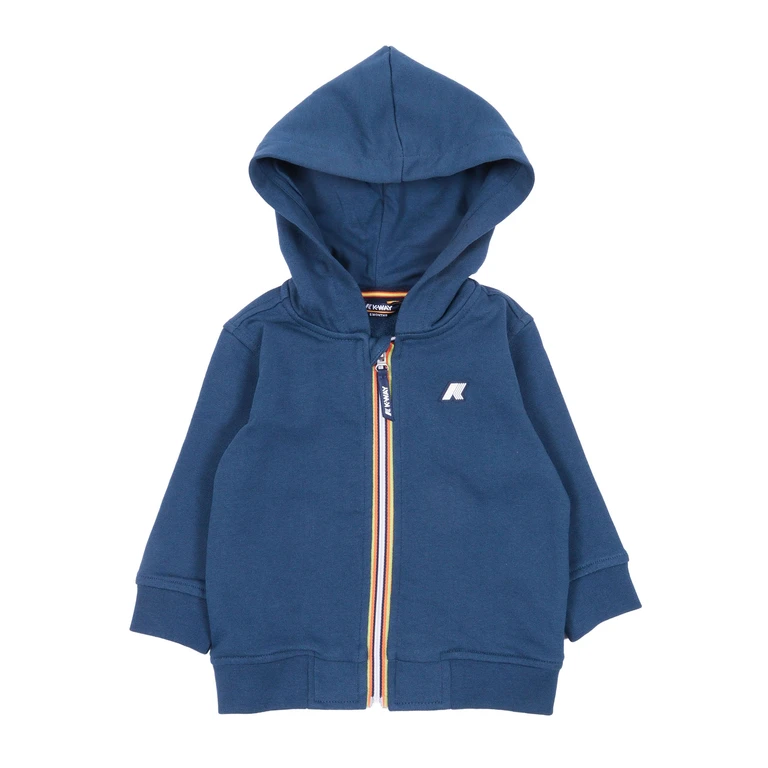 K-Way E. Anthony Mick Set French Terry Pant-Sweater Blue Cotton Elastane Jumpsuit - Kids