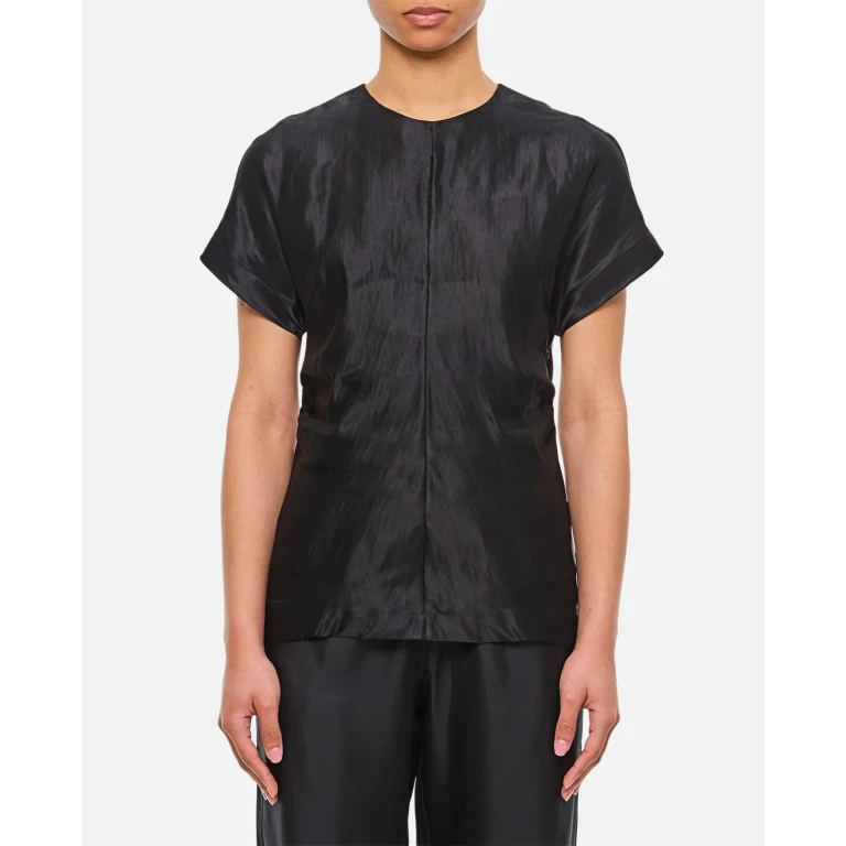 Fitted Short Sleeved Blouse (PEROBLACK)