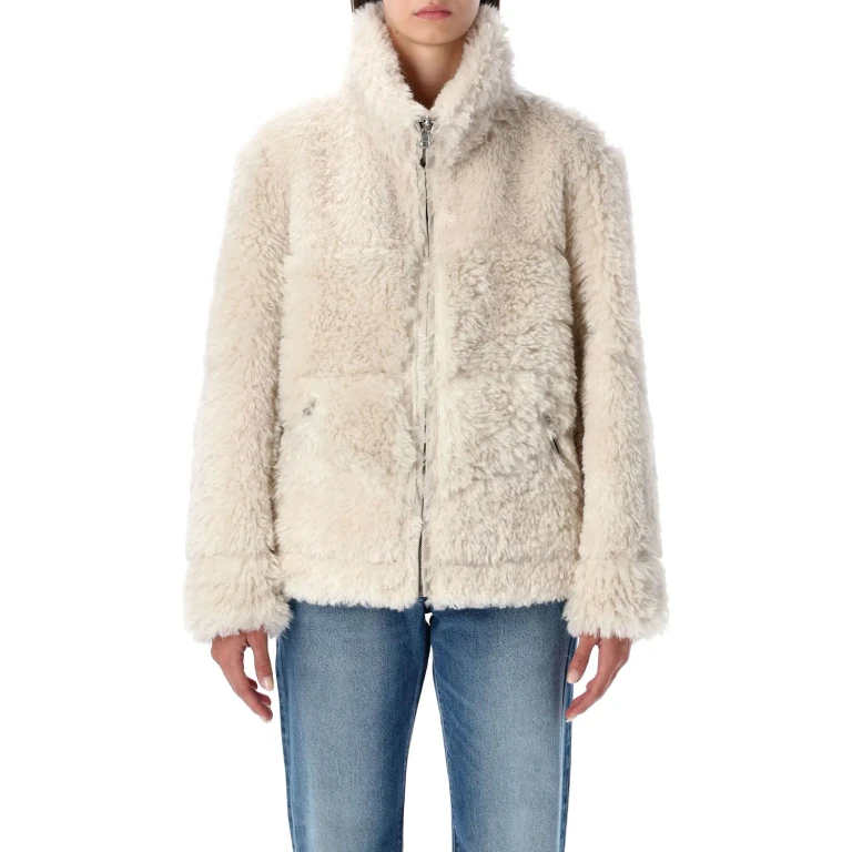 Fur Coat Woman color White (BJ20023CHALKY)