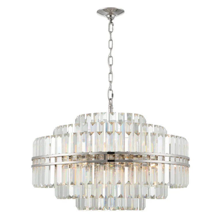 Polished Nickel 16 Light Chandelier from the Hayes Collection
