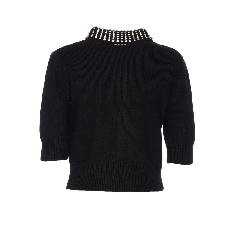 Pinko Sweaters Black Nylon - Women