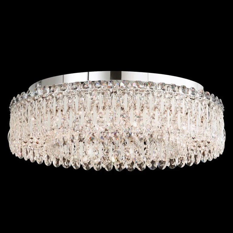Sarella 12-Light Flush Mount Ceiling Light in Black