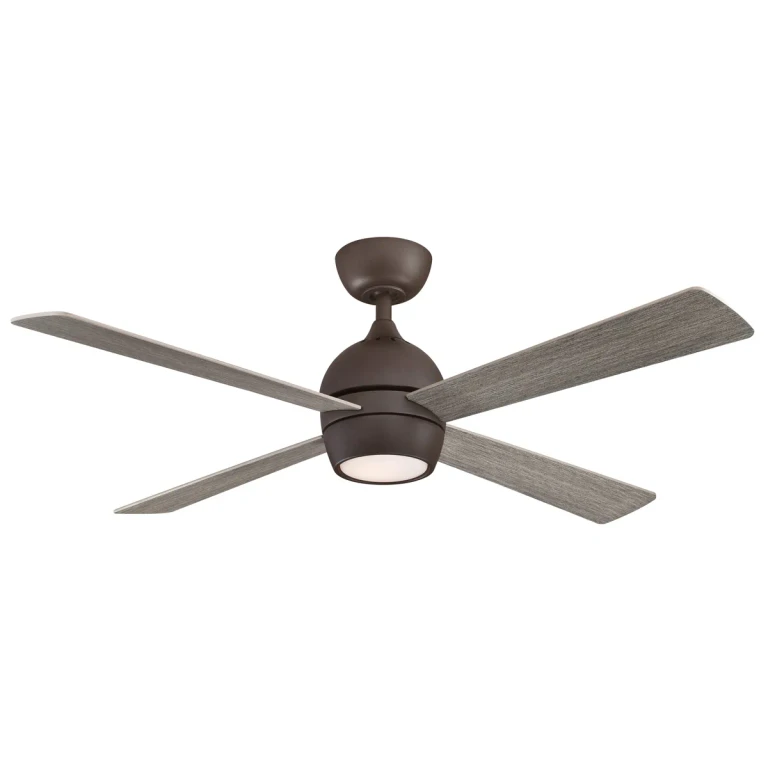 Fanimation Kwad 52" LED Indoor Ceiling Fan in Matte Greige with Opal Frosted Glass - FP7652GR
