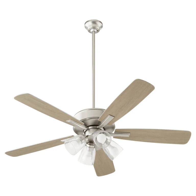 Satin Nickel 52"Ceiling Fan from the Ovation Collection