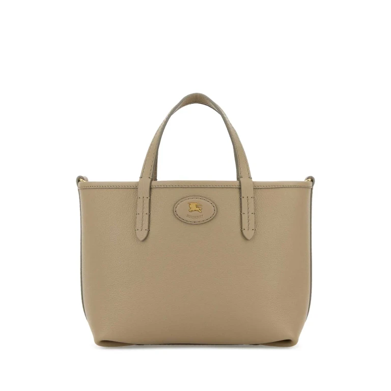Burberry Dove Grey Leather Mini Bloomsbury Reversible Handbag