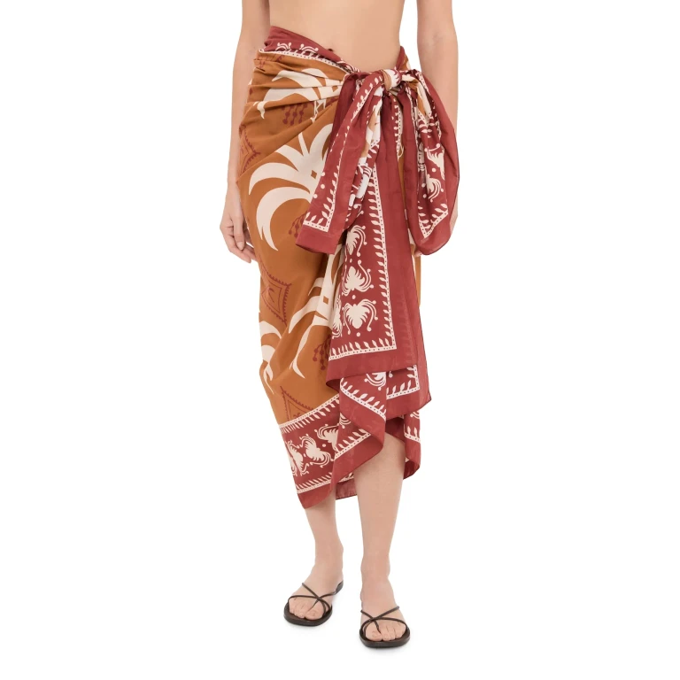 Johanna Ortiz Dance of Pareo Camel/Ecru/Chocolate One Size