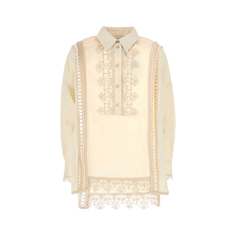 Zimmermann Cream Linen Illuminate Shirt