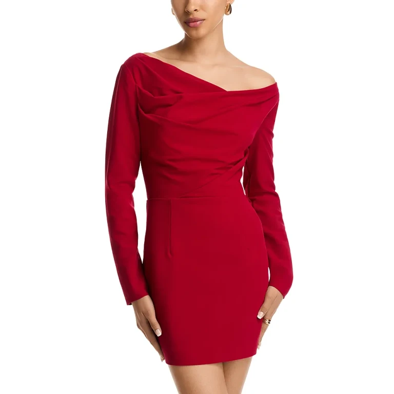 Black Halo Jacqueline Draped Mini Dress