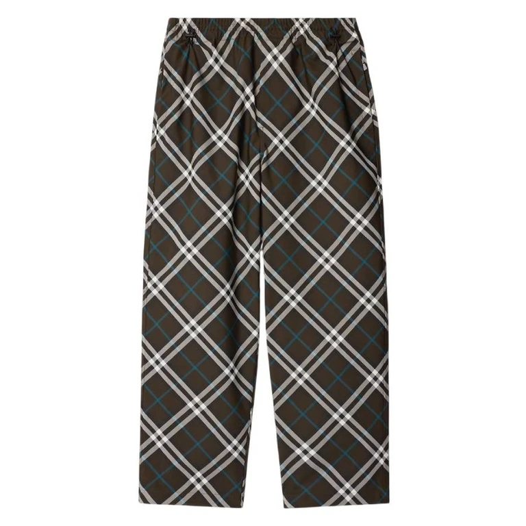 Burberry Check Print Twill Trousers