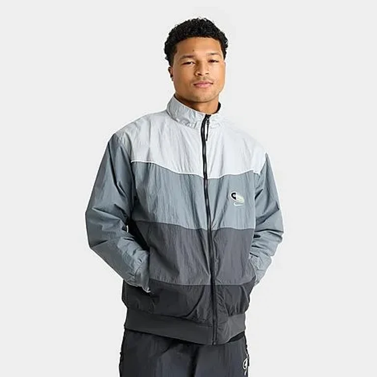 Nike Men's Sportswear Air Max 95 Woven Jacket in Anthracite/Dark Grey/Cool Grey Size: Small