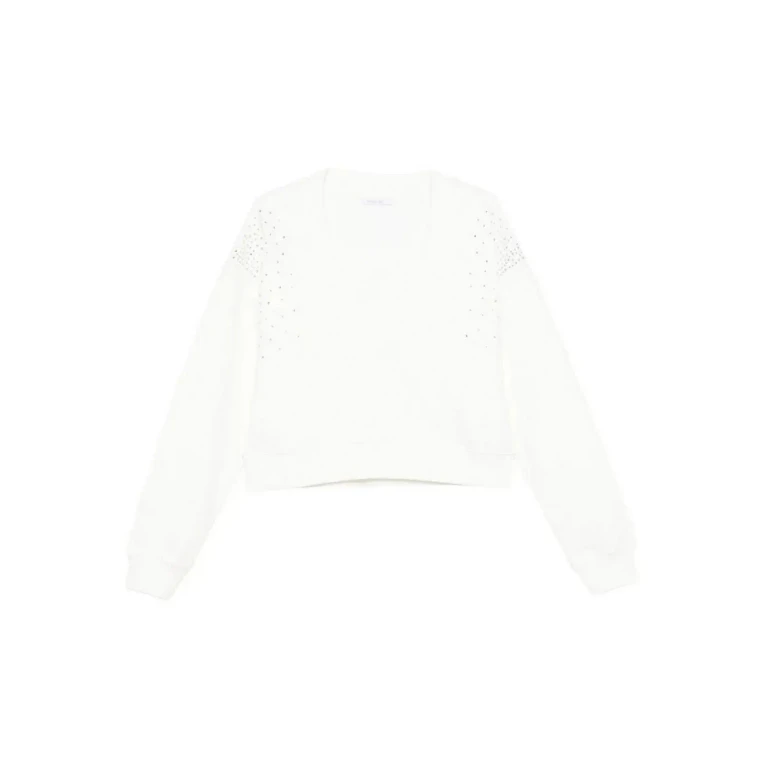 Patrizia Pepe Pull Col Rond - Blanc