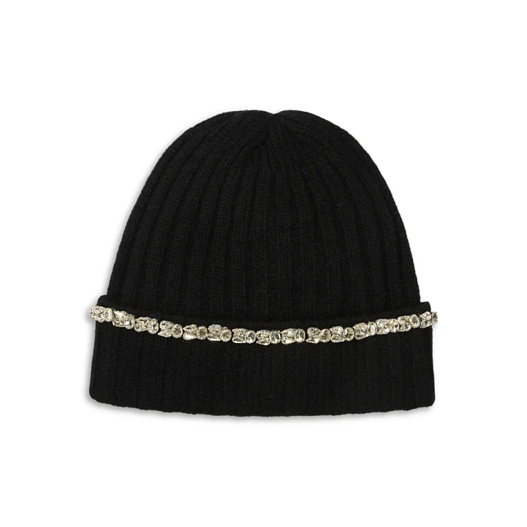 Cashmere Ribbed Cuffed Beanie