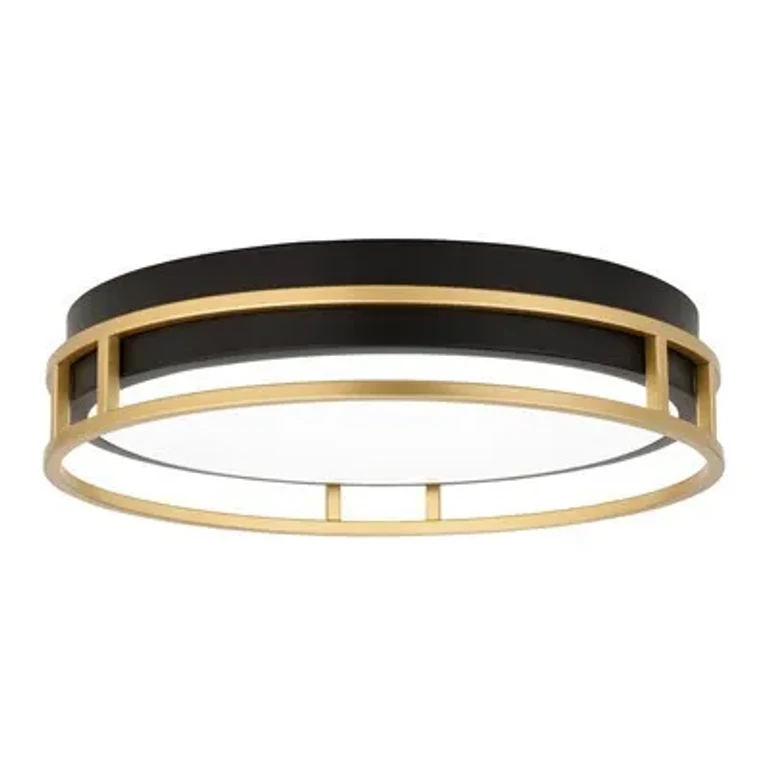 Matte Black Satin Gold LED Flush Mount from the Northgate Collection