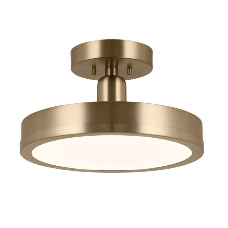 Champagne Bronze LED Semi Flush Mount from the Riu Collection