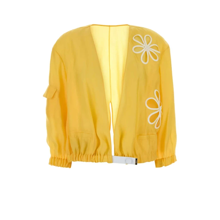 Fendi Yellow Organza Jacket Polline-26 Giacche E Gilet - Women