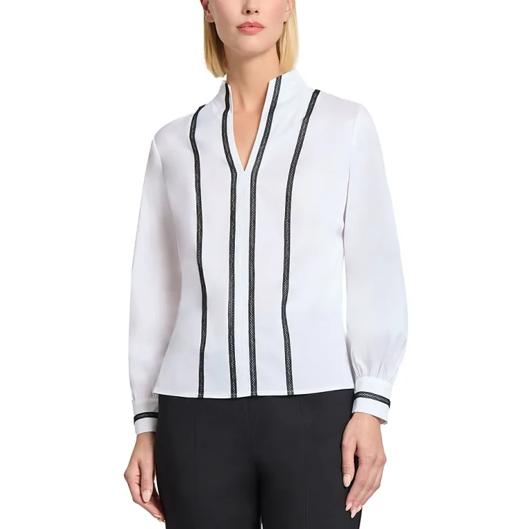 Misook Stand Collar Blouse