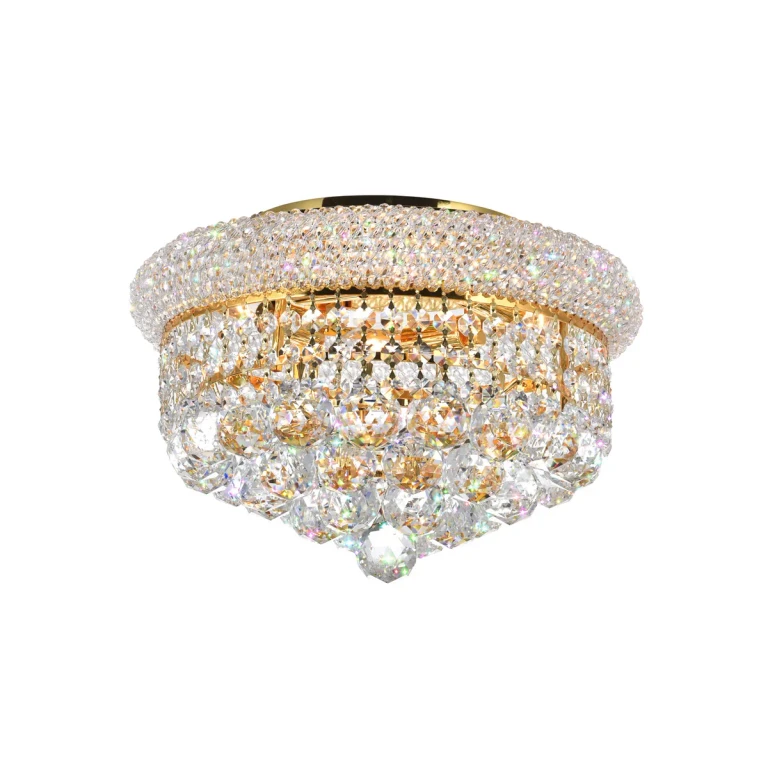 Gold Four Light Flush Mount from the Empire Collection