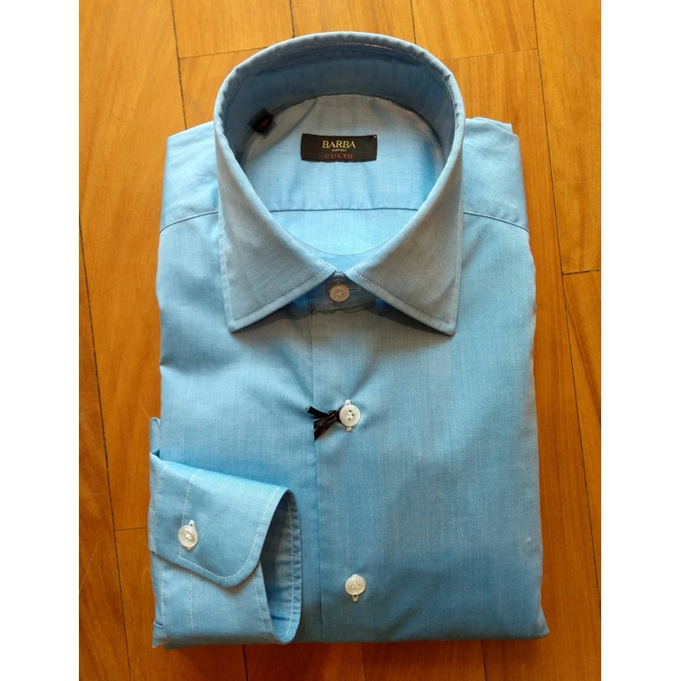 Barba Culto Blue Cotton Shirt - Men