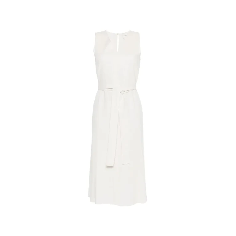 Calvin Klein V-neck Belted Midi Dress