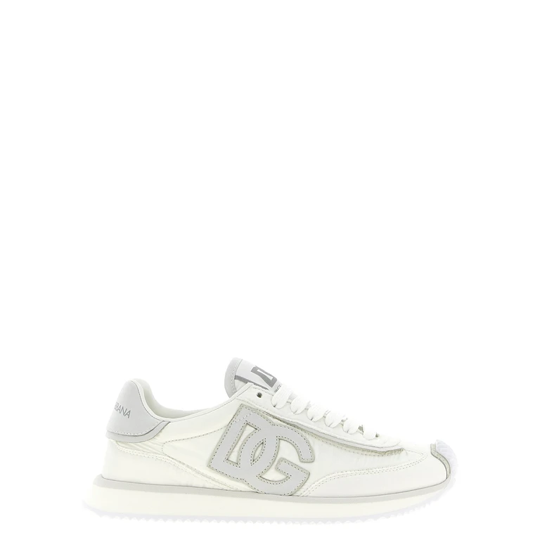 White Polyester Athletic Sneakers - Women