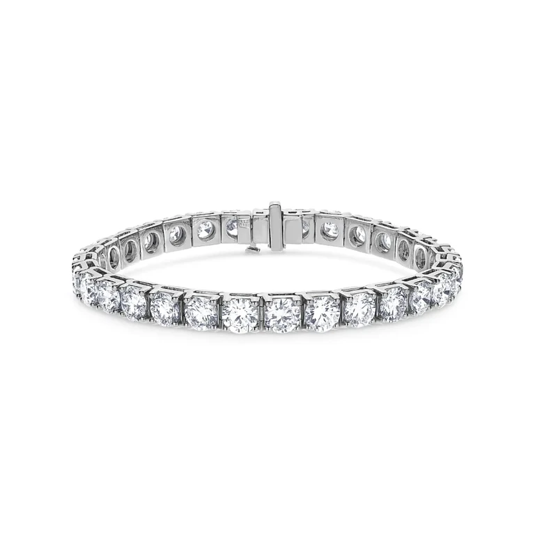 Certified Lab Grown Diamond Tennis Bracelet in 18K White Gold, 20 tcw