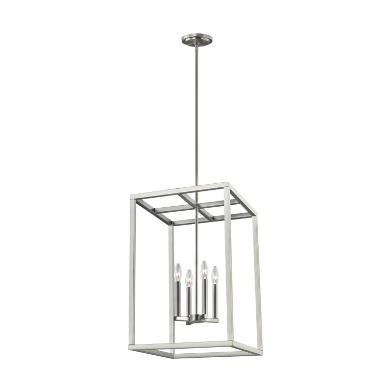 Moffet Street 4-Light Foyer Light in Brushed Nickel