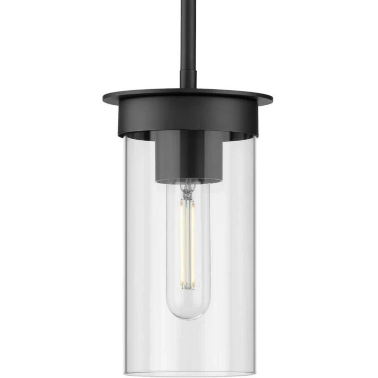 Matte Black One Light Pendant from the Kellwyn Collection