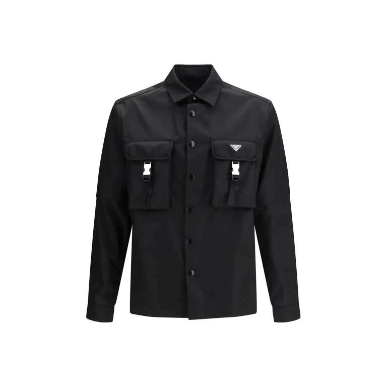 Camisa Prada Re-Nylon para homem, tamanho S