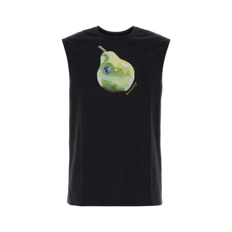 Burberry Black Stretch Cotton Tank Top