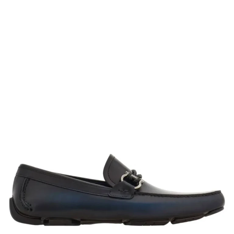 Ferragamo Gancini Ornament Leather Loafers