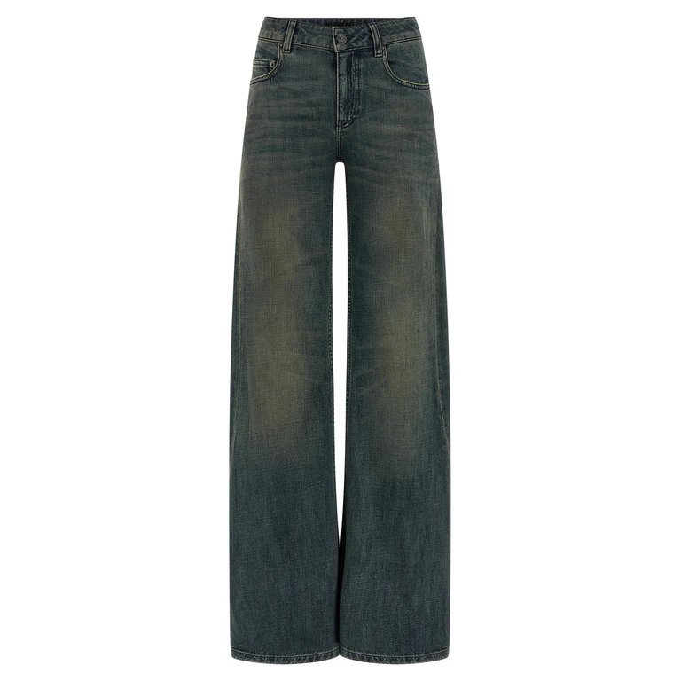 Balenciaga Blue Cotton Flared Jeans Clothing - Women