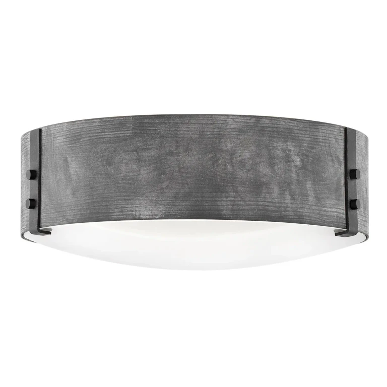 Aged Zinc LED Flush Mount from the Sawyer Collection
