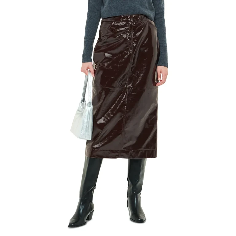 Whistles Rachel Patent Leather Skirt