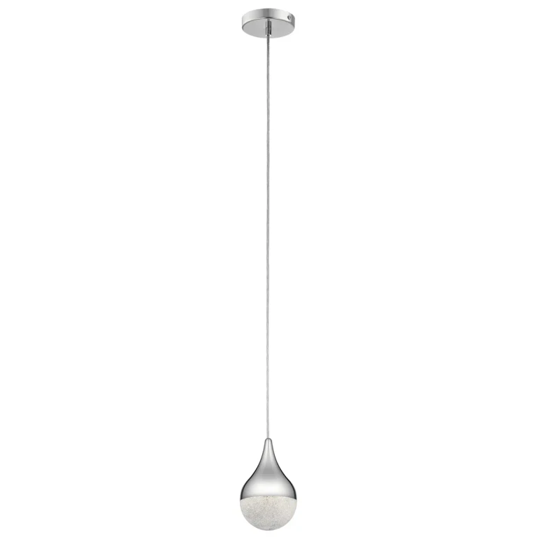 Kiss 4.75" LED Mini Pendant in Chrome