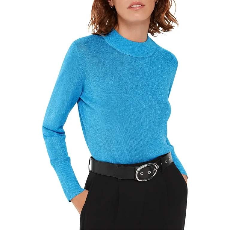 Whistles Sparkle High Neck Sweater
