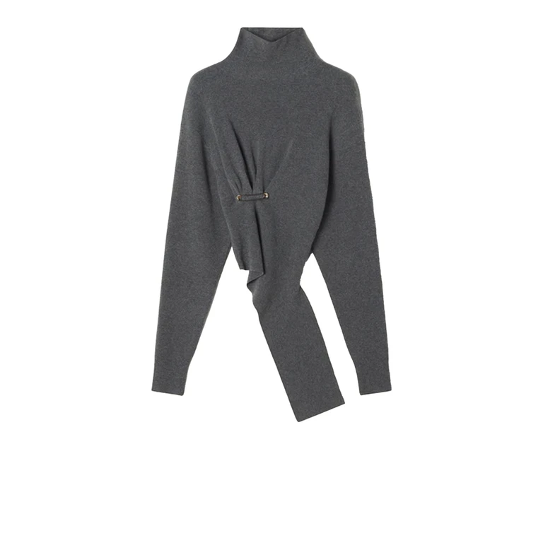 Lanvin Sweaters Dove Polyamide Wo Ea Cashmere - Women