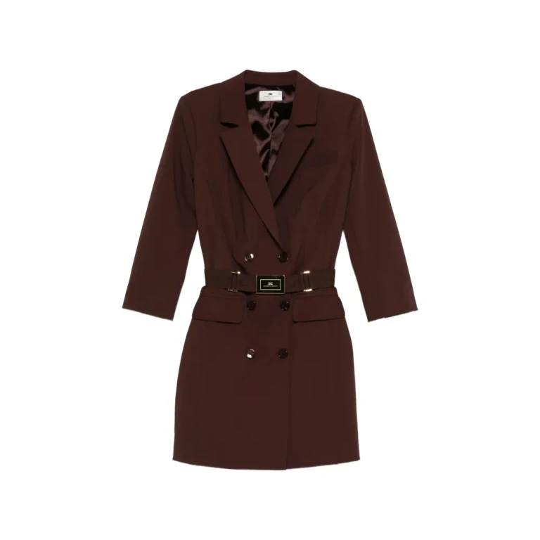 Elisabetta Franchi Button Belted Dress
