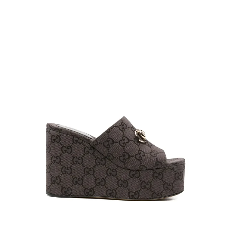 Gucci GG Horsebit Platform Sandals