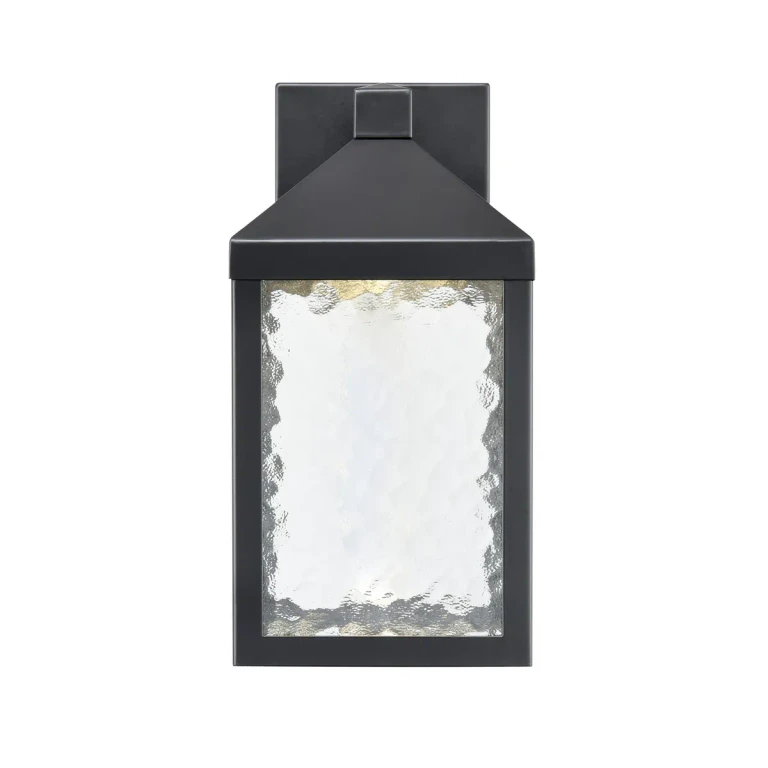 Powder Coated Black LED Outdoor Wall Sconce from the Aaron Collection