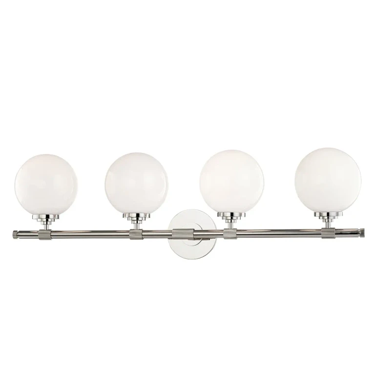 Bowery Bathroom Vanity Light in Polished Nickel