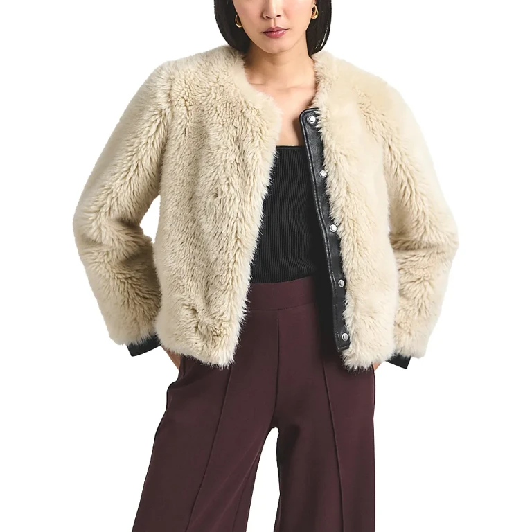 Derek Lam 10 Crosby Emerise Plush Faux Fur Coat